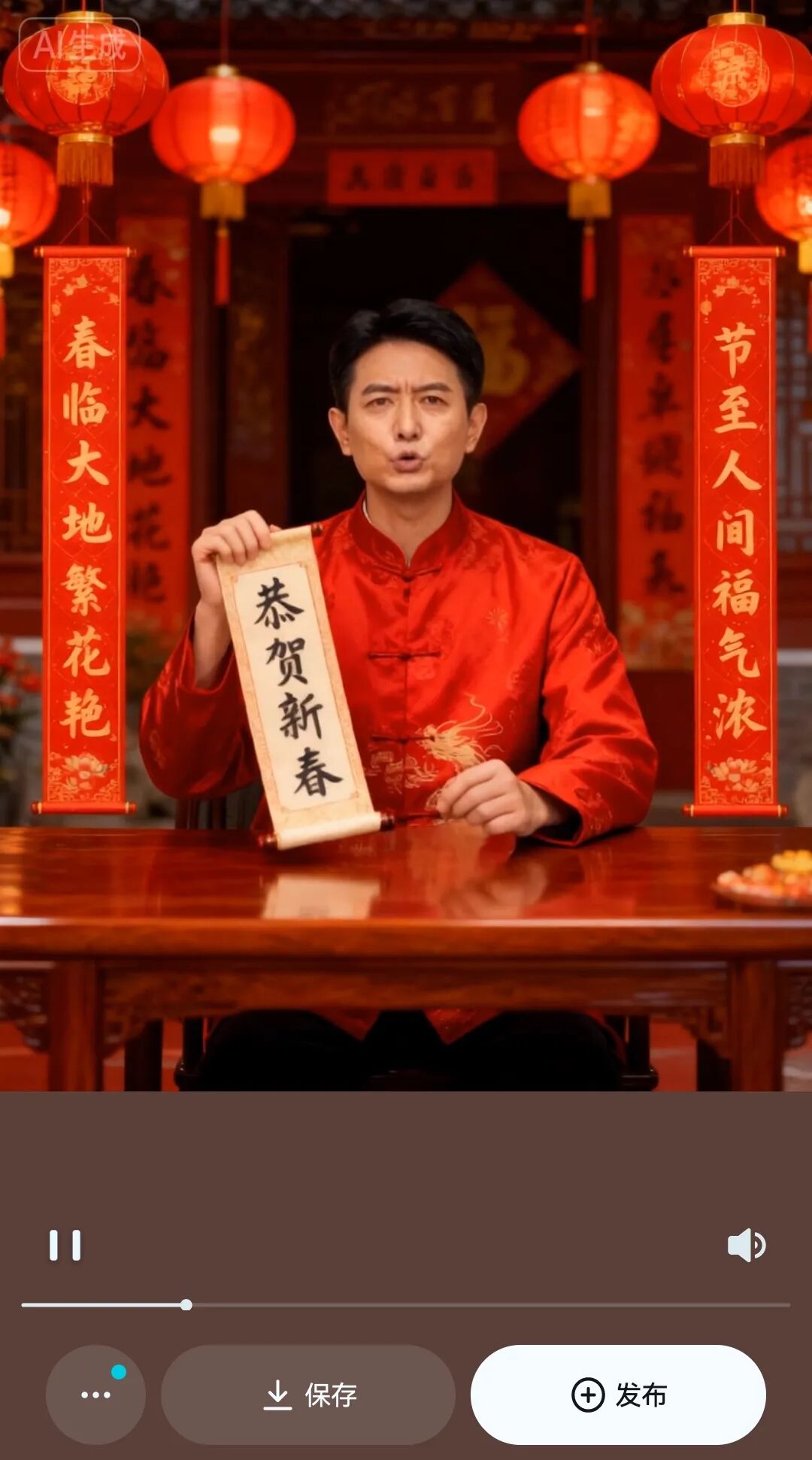 手把手教你3分钟用AI免费做一个拜年视频，看完包你学会！