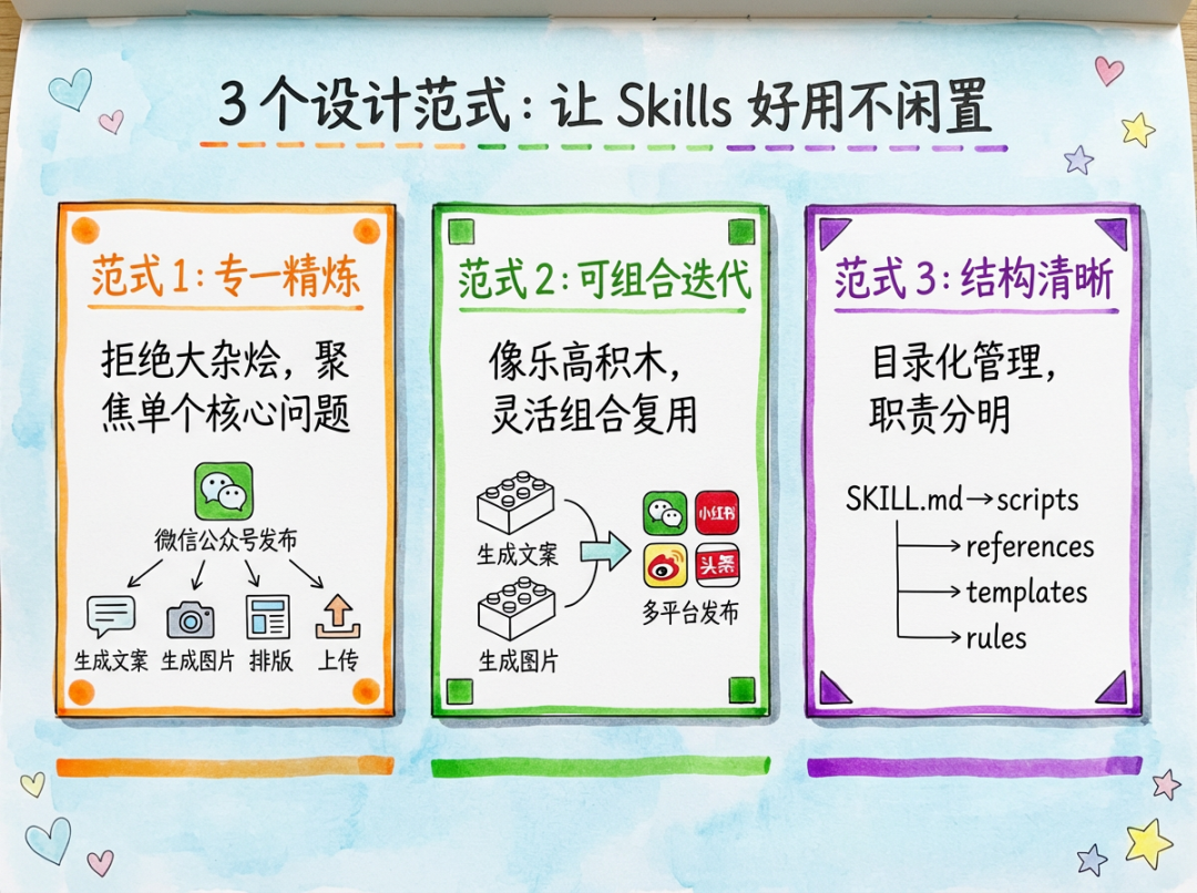 别再瞎做 Agent Skills 了！3个范式，教你做出 “可复用、不闲置” 的高效组件
