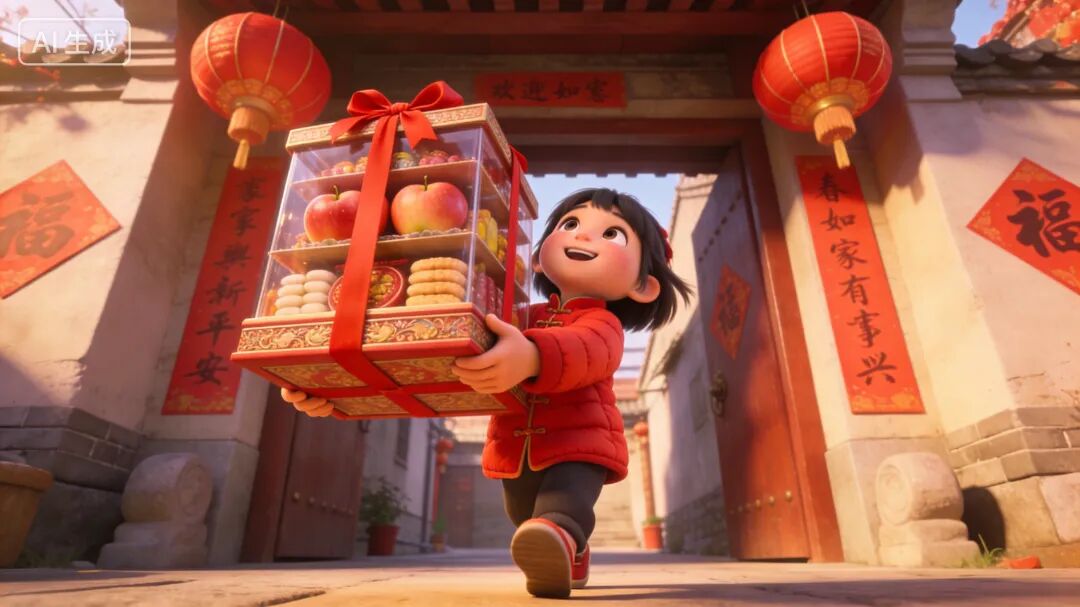 太爽了！3分钟用豆包 AI 搞定！一键直出大透视新年氛围感！（附提示词）