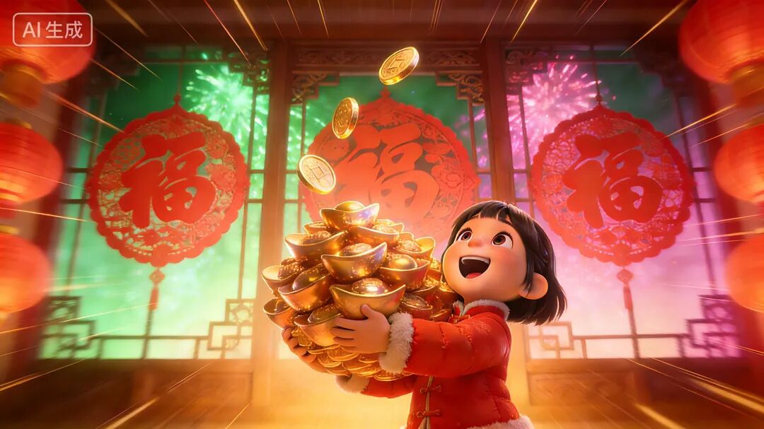 太爽了！3分钟用豆包 AI 搞定！一键直出大透视新年氛围感！（附提示词）