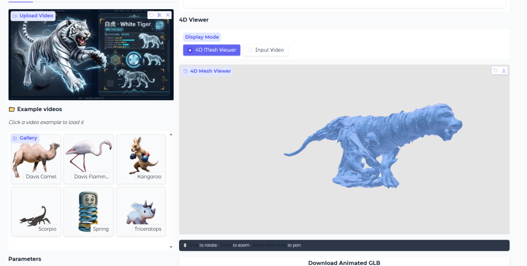 ActionMesh:  将视频快速转换成一个带动画的高质量 3D 模型，以后做三维动画的人也要失业了吗？