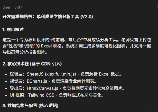 简单网页不够用，复杂系统太难搭？试试这个“折中版”AI学情分析工具
