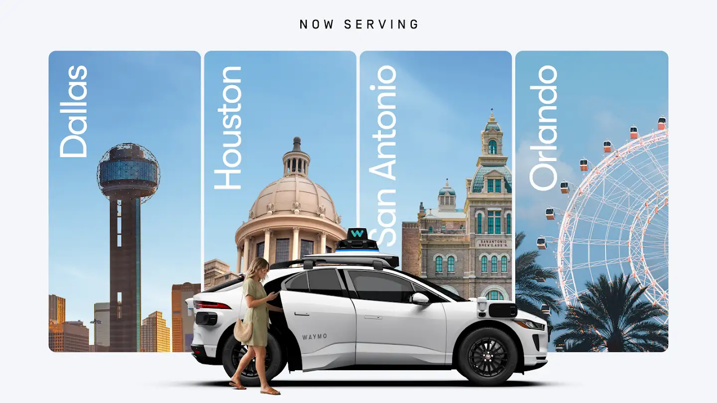 里程碑：Waymo 将 Robotaxi 商业运营扩展到第 10 个城市