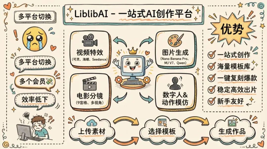 不用写提示词，LiblibAI 一键复刻爆款视频