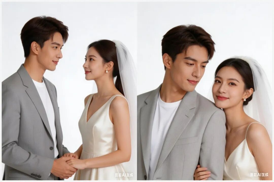 【豆包AI】一键生成新人婚纱照（附8套婚纱风格提示词）