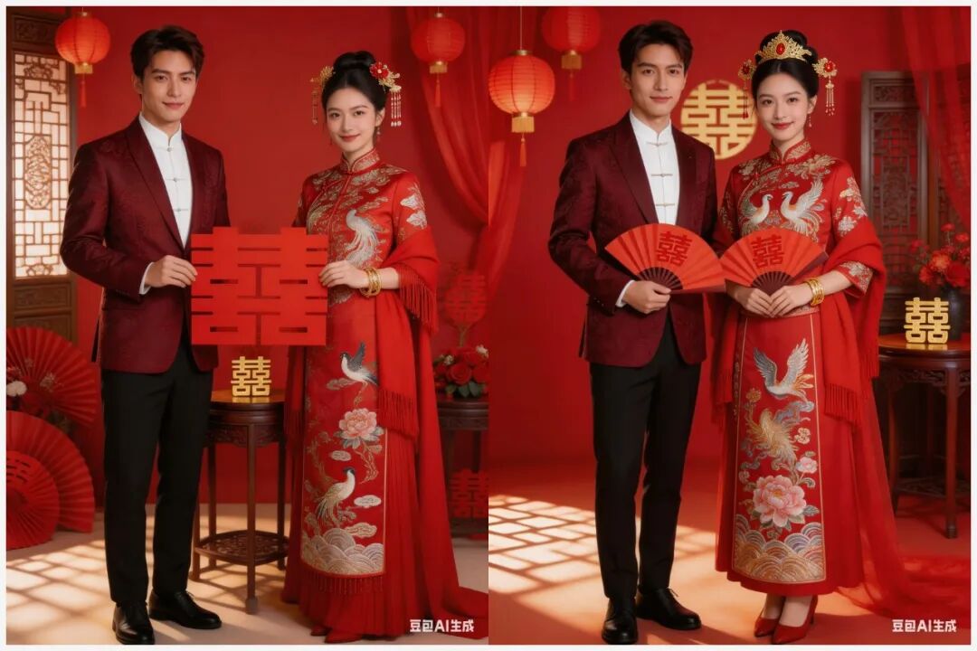 【豆包AI】一键生成新人婚纱照（附8套婚纱风格提示词）