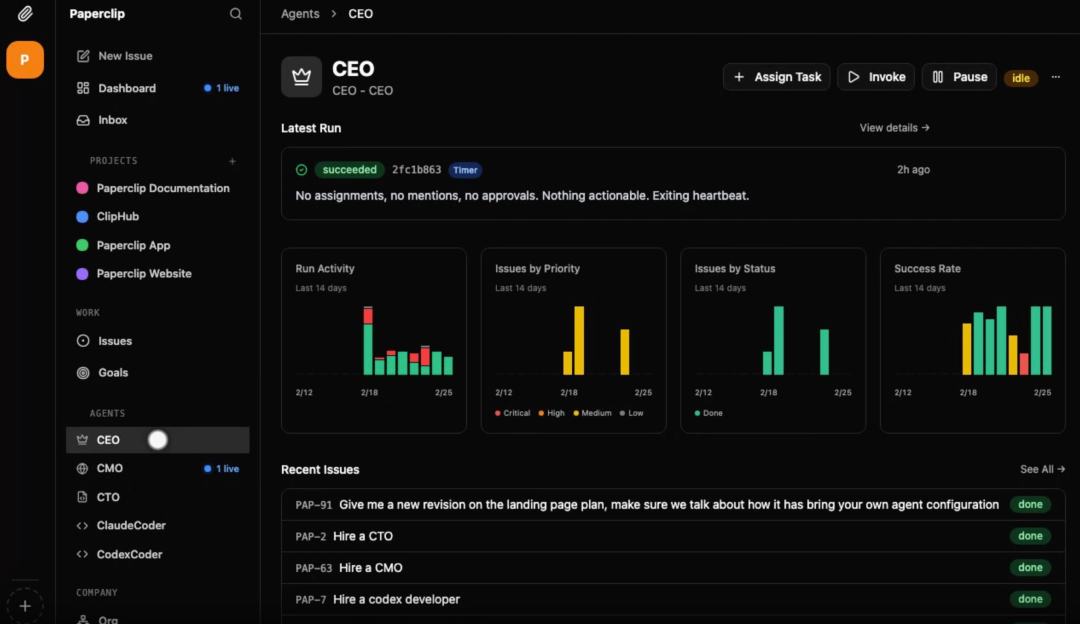 3天斩获12.8k星星！用这个开源工具给你的龙虾团队开一家真正的无人公司。