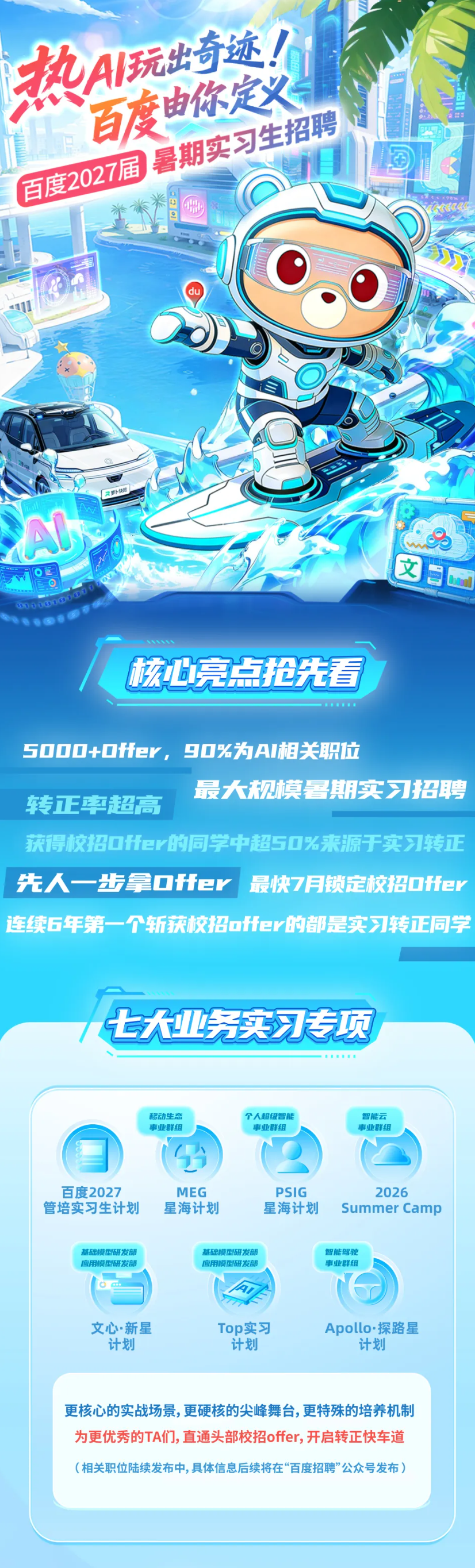 百度加入 2026 抢人才大战：启动史上最大规模暑期实习招聘，超九成岗位与 AI 相关