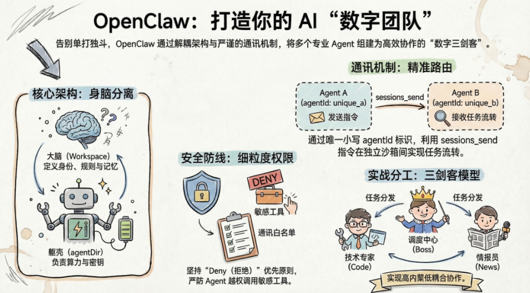 OpenClaw(龙虾) 进阶：AI Agent团队协同的原理与使用