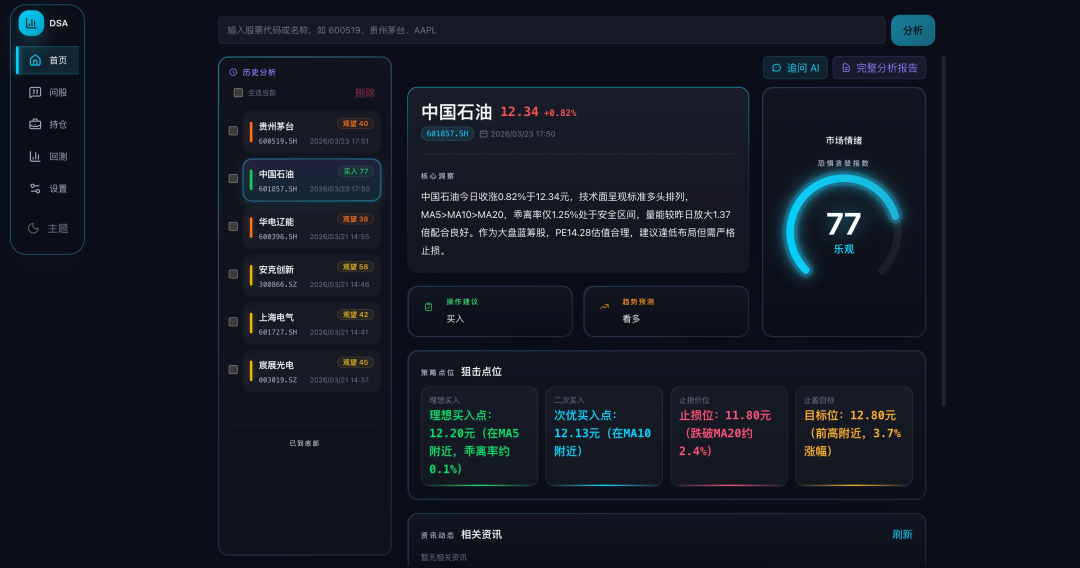 24.6k星星！开源AI股票分析系统，买卖点分析、风险预警全都有