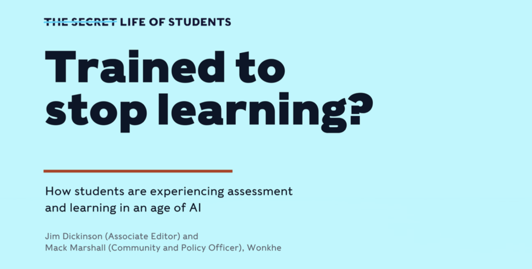 被人工智能撕下的面具：为什么我们的评估系统正在“训练”学生停止学习？