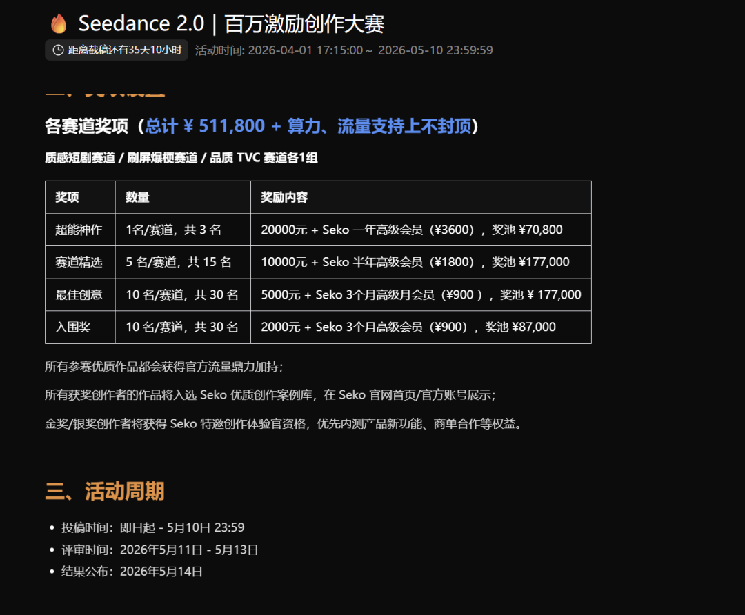 一键多集AI真人短剧，Seko上线Seedance2.0不排队！