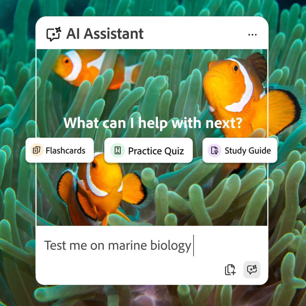 7*24 小时 AI 助教上线：Adobe 推出免费学习平台 Acrobat Student Spaces