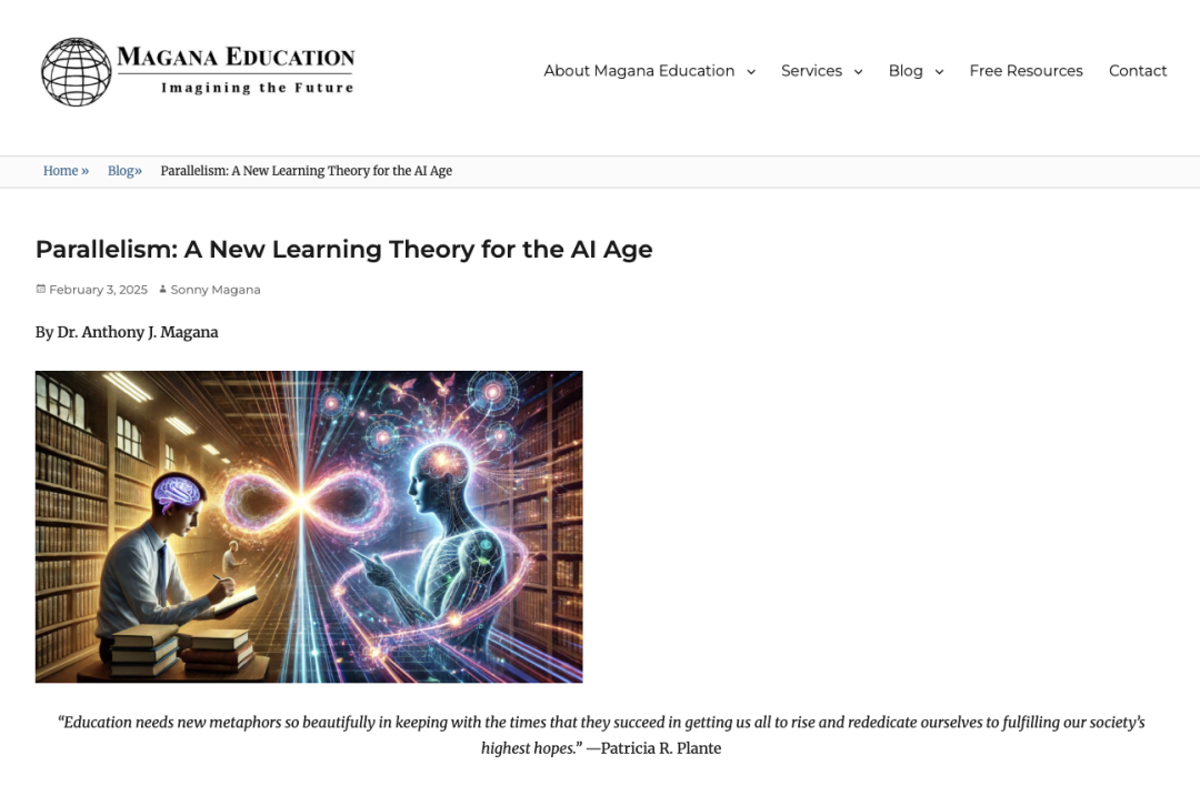 Sonny Magana 的并行学习理论，一种全新的人工智能时代的学习理论