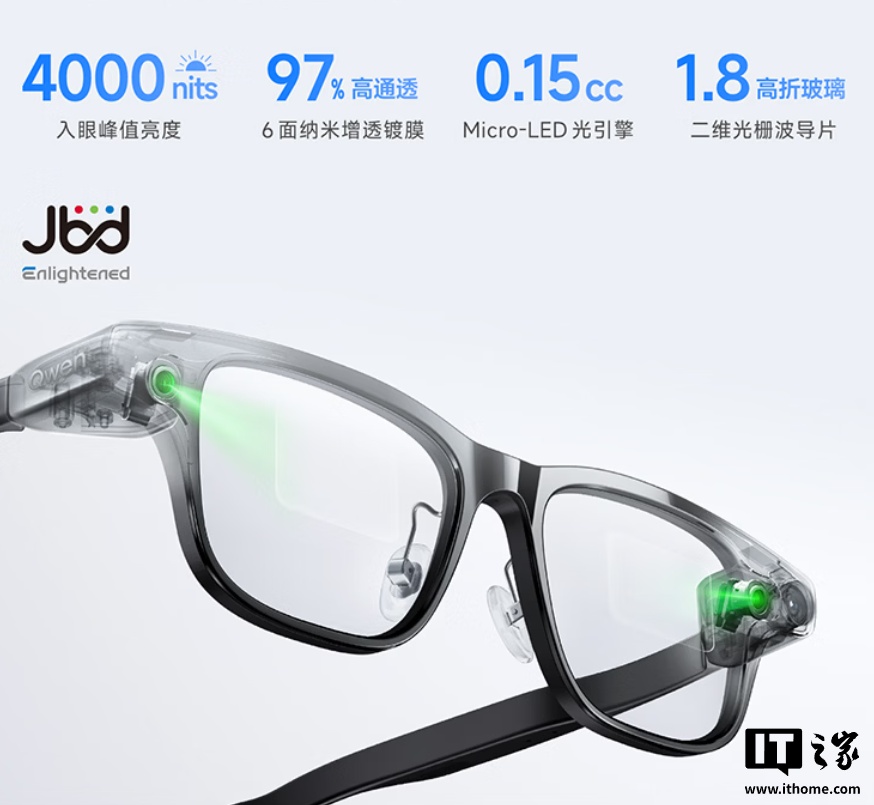 阿里千问第二款 AI 眼镜 S1 发布：双目显示、热插拔换电，国补到手价 3499 元