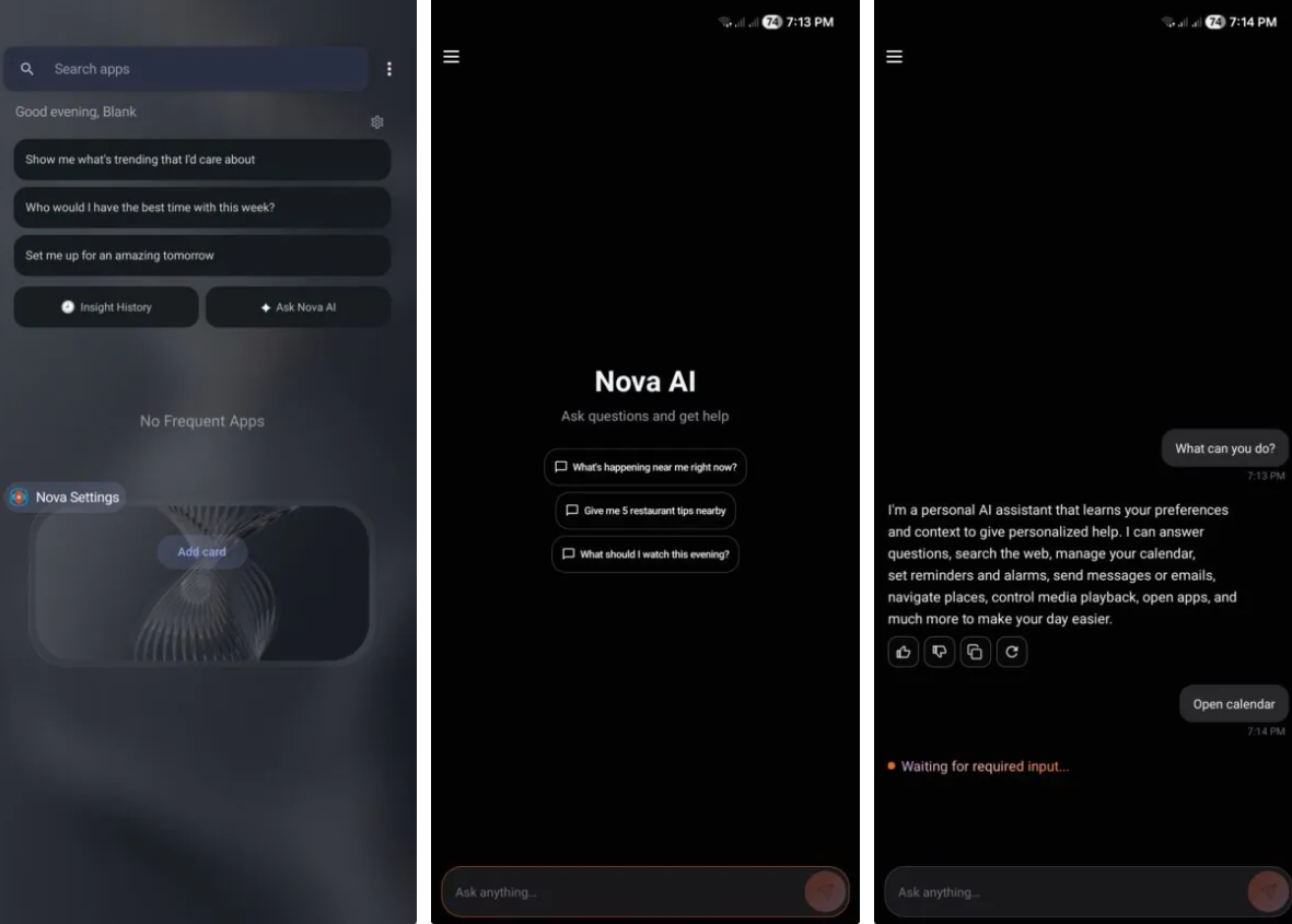 曝安卓第三方桌面 Nova Launcher 将添加 AI 助手，是否近期上线仍存变数