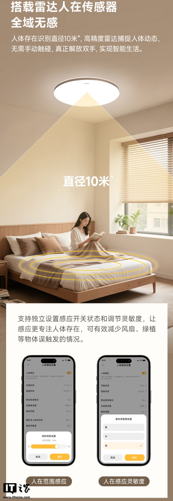 Yeelight 智能雷达人在护眼吸顶灯 RadarSense 现身，众筹价 269 元起