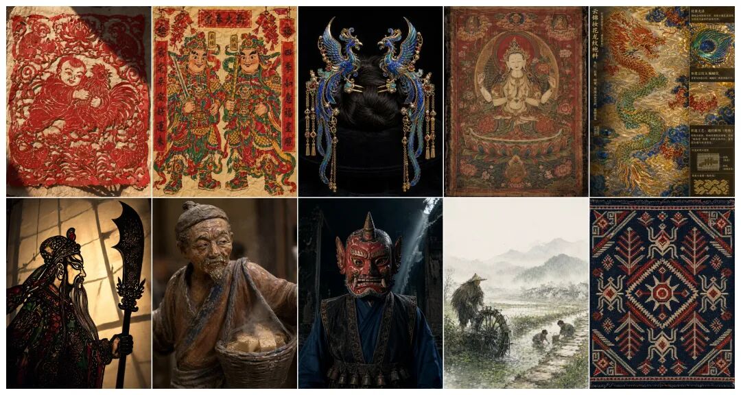 Image 2 国内能用！10 个非遗场景提示词，公式直接抄