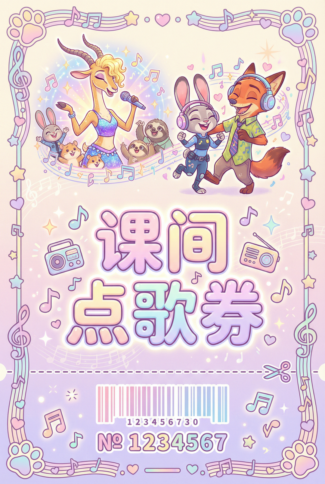萌翻了！《疯狂动物城2》奖励券让学习变有趣