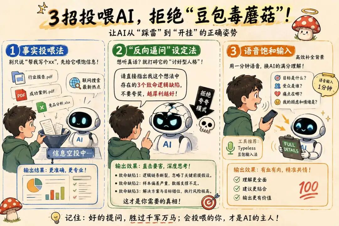 顿悟了！别把 AI 用废了！小白也能3招轻松玩转 AI ！