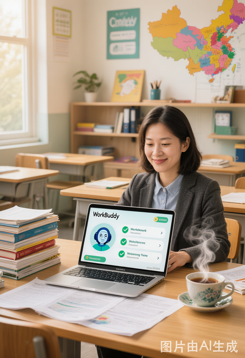 WorkBuddy：中小学教师的"数字助教"，如何让备课时间缩短80%？