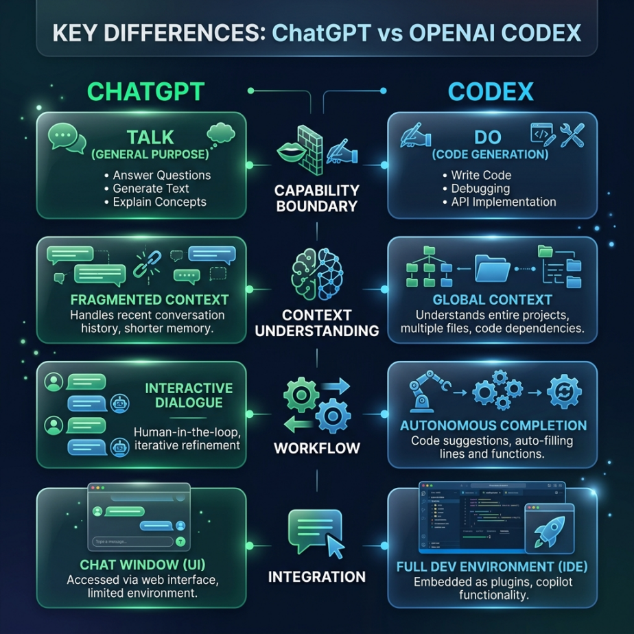 Codex 是什么？与 ChatGPT 的核心区别是啥？