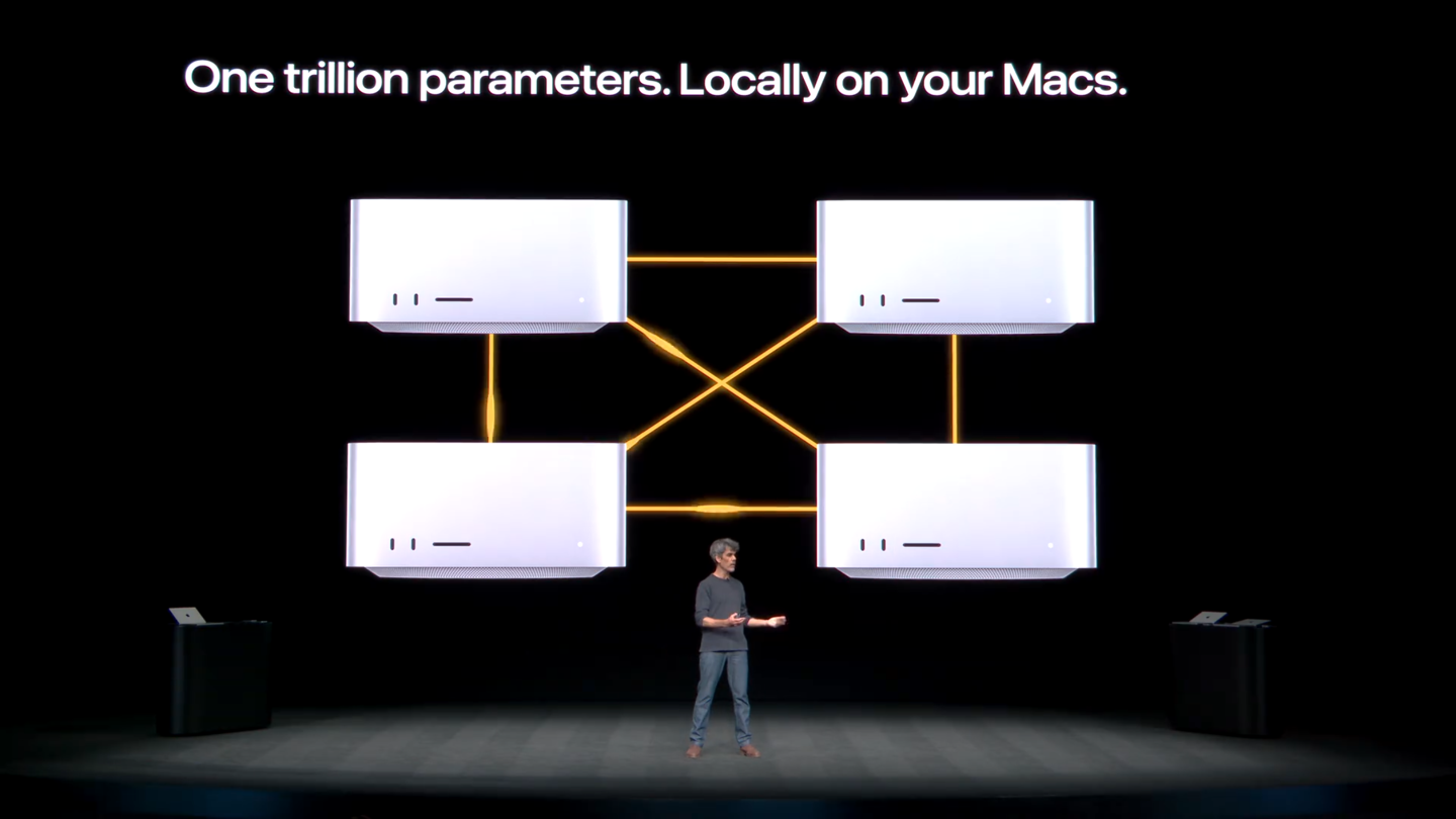 WWDC26 苹果 AI 特别讲座重头戏：4 台 Mac Studio 本地运行 Kimi K2.6 模型