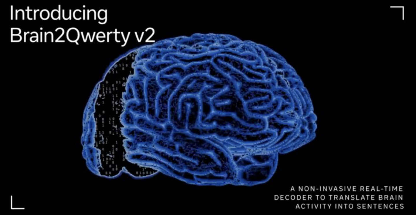 Meta 公布 Brain2Qwerty v2 非侵入式脑机接口新研究：AI 从脑磁信号中“读心”，准确率最高达 78%