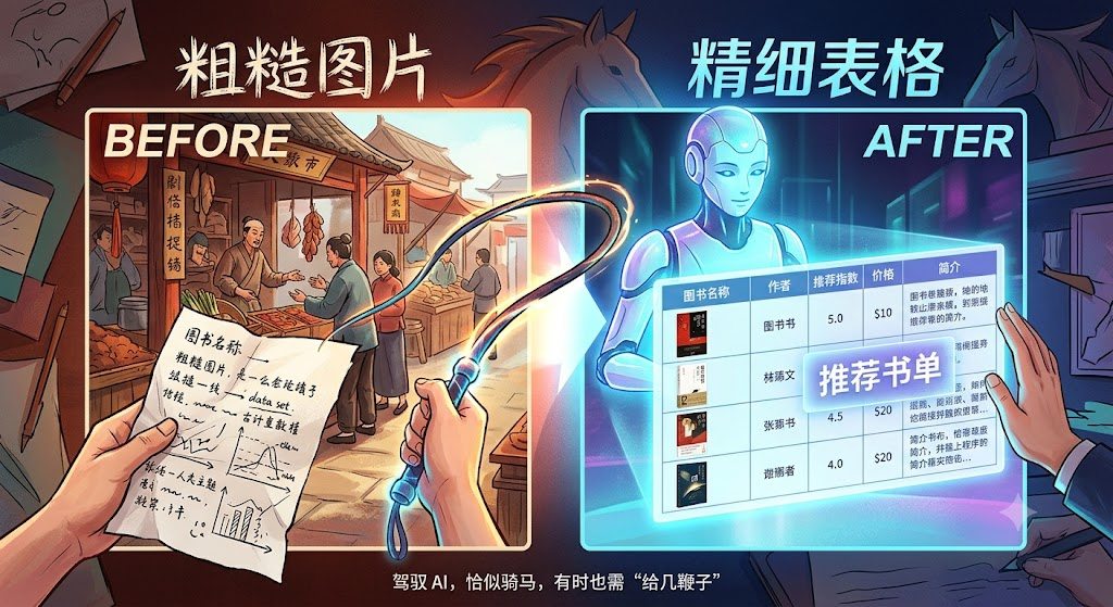 讨价还价：从粗糙图片到精细表格（推荐书单）