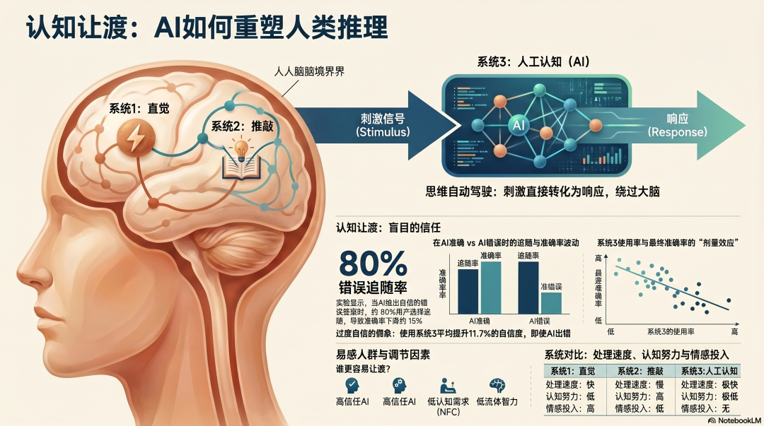 不加批判地接受AI的输出，用AI的思考替代自己思考的认知让渡，正在挑战学校教育的根基和人类认知财富，应加紧加快开展研究