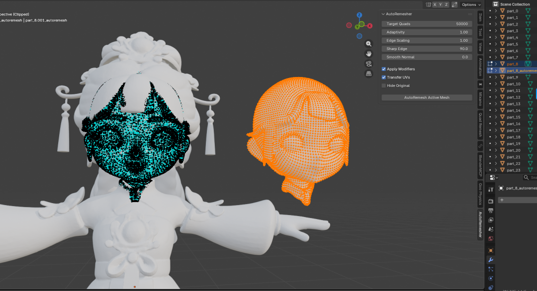 AutoRemesher：开源免费的自动四边形重拓扑神器，Blender 也能无缝对接！