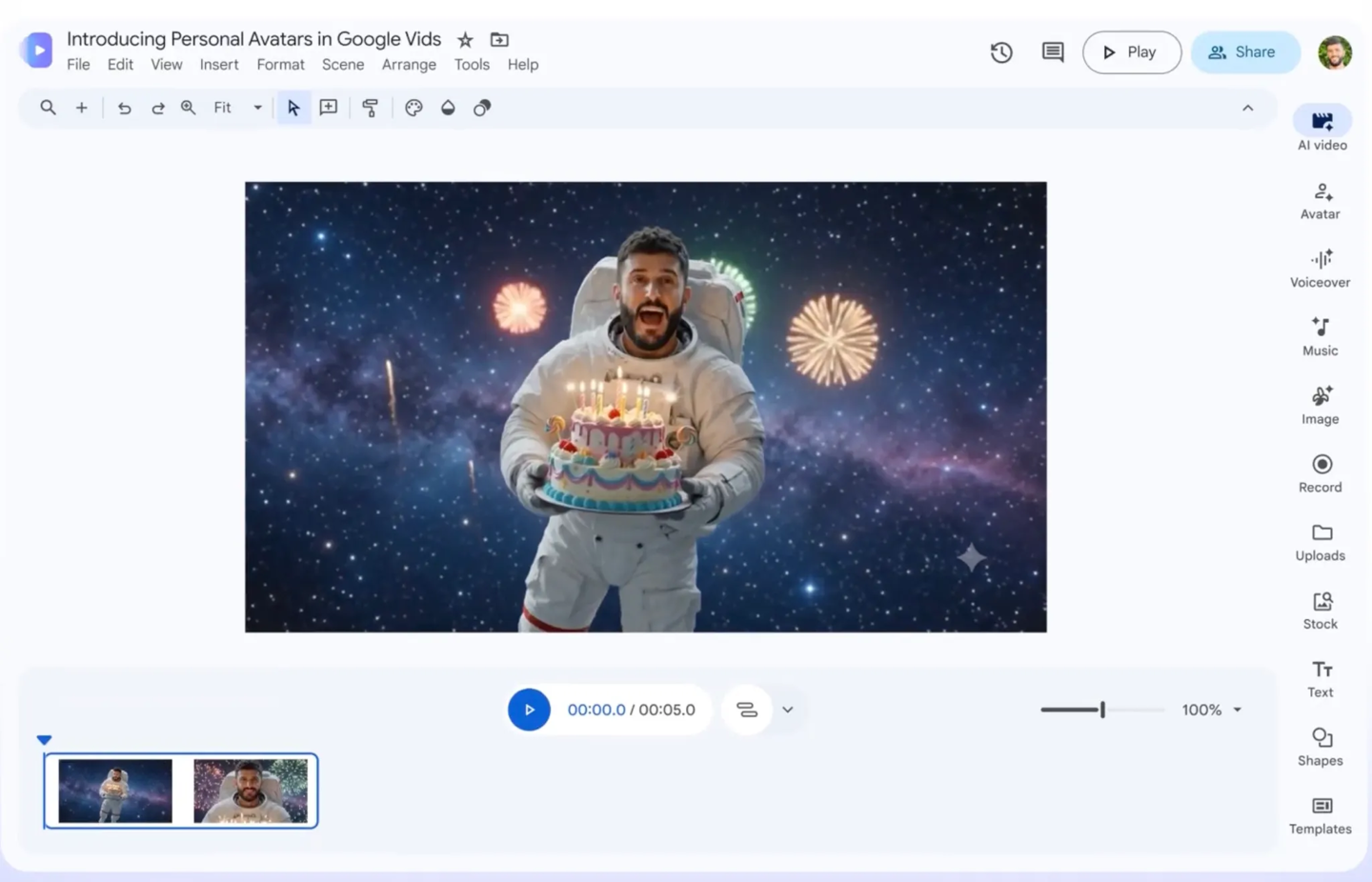 谷歌 Google Vids 新增数字分身功能：你也可以自导自演“AI 大片”
